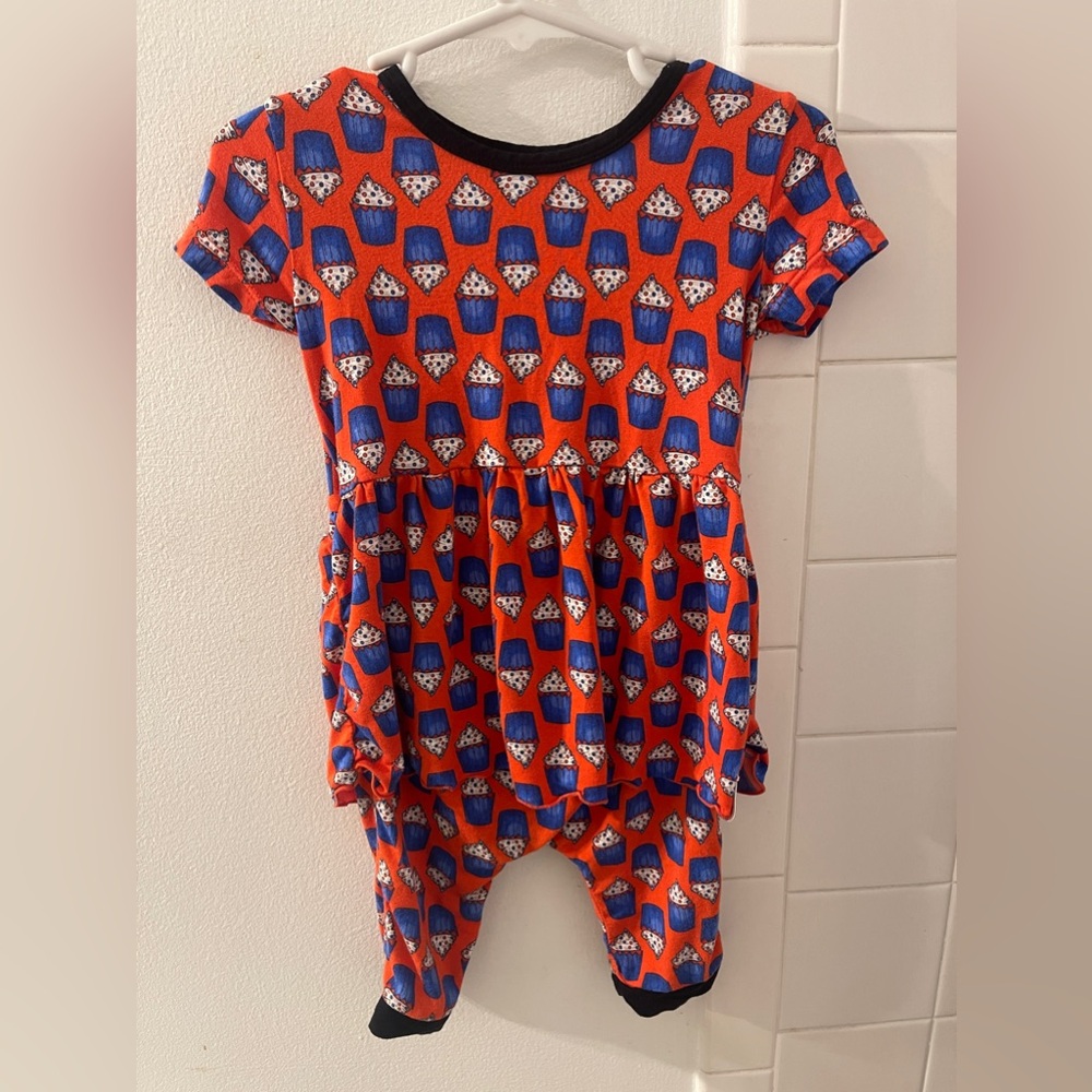 Ready Set Romper size 6-12M cupcake design
